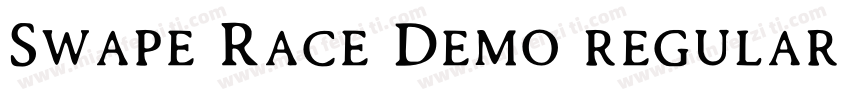 Swape Race Demo regular字体转换